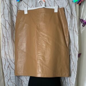 Tan Leather Skirt